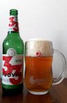 Budweiser Budvar 33,  lahev a sklenice