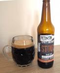 Permon - stout 12°,  lahev a sklenice