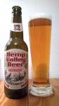 Hemp Valley Beer Extra Strong, ochucene svetle pivo s extraktem z konopnych kvetu  lahev a sklenice