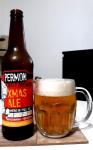 Permon - XMAS Ale 13°,  lahev a sklenice Permon Christmas ale