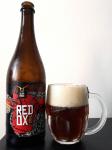 Zlata krava - RED OX 11°,  lahev a sklenice