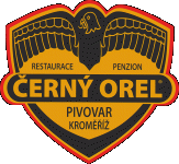logo znacky piva Cerny orel Kromeriz logo piva Cerny orel Kromeriz